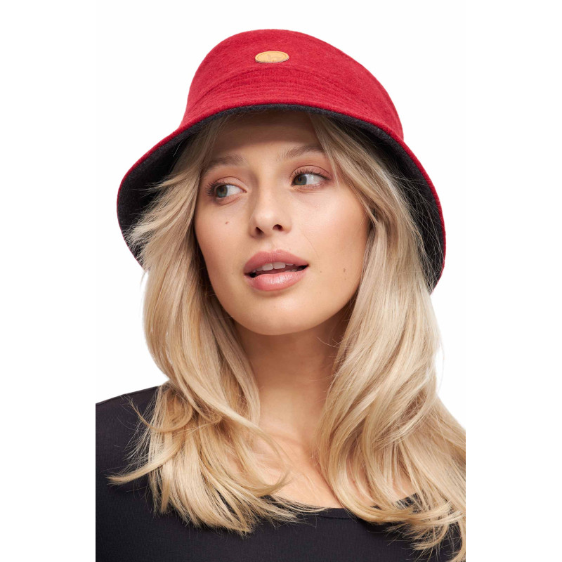 Wendbarer BUCKET HAT aus Baby-Alpaka-Woll-Mix