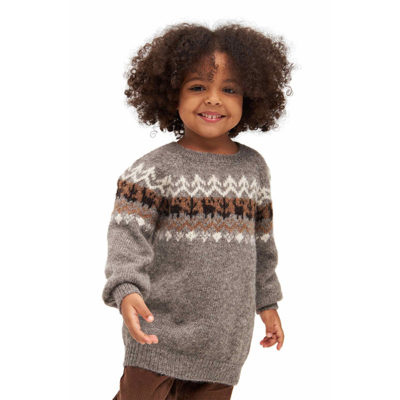 Alpaka Kinder Pullover NATURA aus 100% ungefärbtem Alpaka