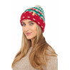 Alpaka Bommel-Mütze NAVIDAD aus Alpaka-Merino-Mix