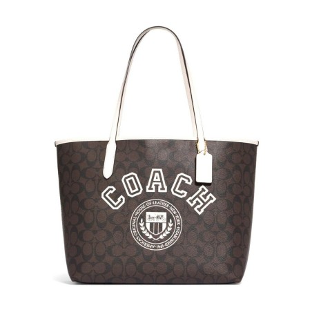 Damen Handtasche Coach CB869-IMUOC Braun 44 x 27 x 14 cm