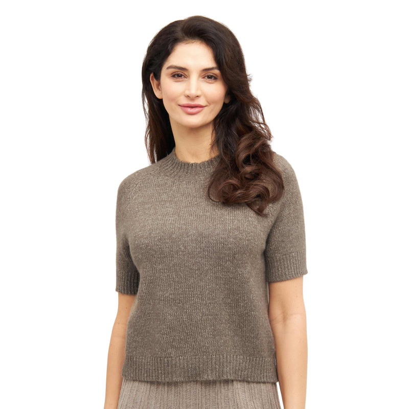 Alpaka Kurzarm-Pullover PACA