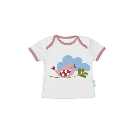 Kurzarm-T-Shirt für Kinder HappyFriday Mr Fox Little Birds Bunt 3-6 Monate